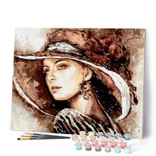 Carica l'immagine nel visualizzatore di Gallery, Dipingere con i numeri - Donna Con Cappello Figured'Art