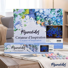 Carica l'immagine nel visualizzatore di Gallery, Dipingere con i numeri - Bellissimi Fiori Blu