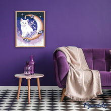 Carica l'immagine nel visualizzatore di Gallery, Dipingere con i numeri - Gatto Bianco E Luna