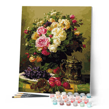 Carica l'immagine nel visualizzatore di Gallery, Dipingere con i numeri - Vaso Di Fiori E Uva Figured'Art