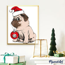 Carica l'immagine nel visualizzatore di Gallery, Dipingere con i numeri - Cane A Natale