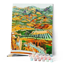 Carica l'immagine nel visualizzatore di Gallery, Dipingere con i numeri - Paesaggio Di Campagna Dalle Colline Figured'Art