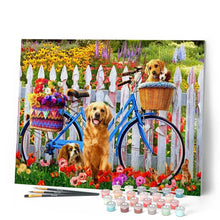 Carica l'immagine nel visualizzatore di Gallery, Dipingere con i numeri - Cani E Biciclette Figured'Art