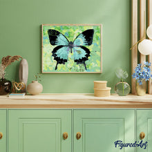 Carica l'immagine nel visualizzatore di Gallery, Dipingere con i numeri - Farfalla Verde E Nera