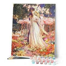 Carica l'immagine nel visualizzatore di Gallery, Dipingere con i numeri - Romanticismo E Fenicotteri Figured'Art