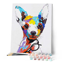 Carica l'immagine nel visualizzatore di Gallery, Dipingere con i numeri - Cane Con Occhiali Figured'Art