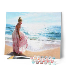 Carica l'immagine nel visualizzatore di Gallery, Dipingere con i numeri - Donna Affascinante Sulla Spiaggia Figured'Art