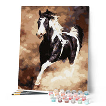 Carica l'immagine nel visualizzatore di Gallery, Dipingere con i numeri - Grande Cavallo In Bianco E Nero Figured'Art