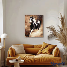 Carica l'immagine nel visualizzatore di Gallery, Dipingere con i numeri - Grande Cavallo In Bianco E Nero