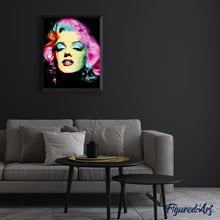 Carica l'immagine nel visualizzatore di Gallery, Dipingere con i numeri - Marilyn Monroe Fiori Rosa