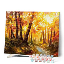 Carica l'immagine nel visualizzatore di Gallery, Dipingere con i numeri - Foresta E Luce Del Sole Figured'Art