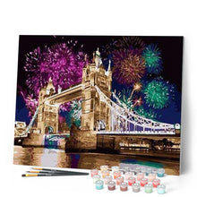 Carica l'immagine nel visualizzatore di Gallery, Dipingere con i numeri - Fuochi D'Artificio Vicino Al Ponte Figured'Art