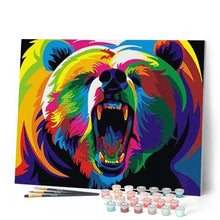Carica l'immagine nel visualizzatore di Gallery, Dipingere con i numeri - Orso Grizzly Pop Art Figured'Art
