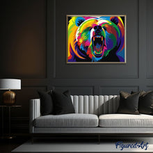 Carica l'immagine nel visualizzatore di Gallery, Dipingere con i numeri - Orso Grizzly Pop Art