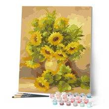 Carica l'immagine nel visualizzatore di Gallery, Dipingere con i numeri - Vaso Di Girasoli Gialli Figured'Art