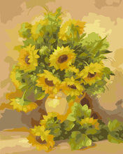 Carica l&#39;immagine nel visualizzatore di Gallery, Dipingere con i numeri - Vaso Di Girasoli Gialli | Figured&#39;Art