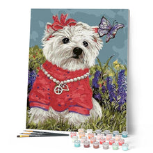 Carica l'immagine nel visualizzatore di Gallery, Dipingere con i numeri - Piccolo Cane E Farfalla Figured'Art