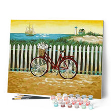Carica l'immagine nel visualizzatore di Gallery, Dipingere con i numeri - Bicicletta Vicino Al Mare Figured'Art