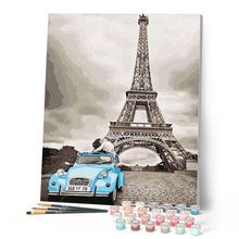 Carica l'immagine nel visualizzatore di Gallery, Dipingere con i numeri - Due Cavalli Blu E La Torre Eiffel Figured'Art