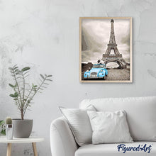 Carica l'immagine nel visualizzatore di Gallery, Dipingere con i numeri - Due Cavalli Blu E La Torre Eiffel