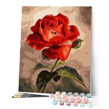 Carica l'immagine nel visualizzatore di Gallery, Dipingere con i numeri - Bella rosa rossa Figured'Art