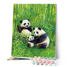 Carica l'immagine nel visualizzatore di Gallery, Dipingere con i numeri - La famiglia Panda Figured'Art