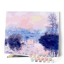 Carica l'immagine nel visualizzatore di Gallery, Dipingere con i numeri - Claude Monet - Tramonto sulla Senna a Lavacourt Figured'Art