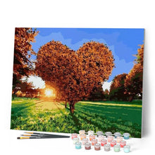 Carica l'immagine nel visualizzatore di Gallery, Dipingere con i numeri - Tramonto E Albero Del Cuore Figured'Art