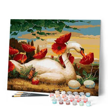 Carica l'immagine nel visualizzatore di Gallery, Dipingere con i numeri - Cigno E Papaveri Figured'Art