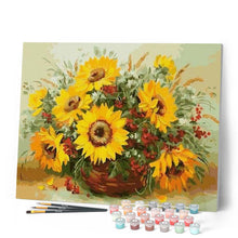 Carica l'immagine nel visualizzatore di Gallery, Dipingere con i numeri - Girasoli E Fiori Figured'Art