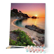 Carica l'immagine nel visualizzatore di Gallery, Dipingere con i numeri - Spiaggia al tramonto Figured'Art
