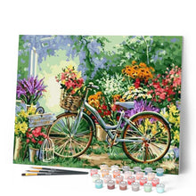 Carica l'immagine nel visualizzatore di Gallery, Dipingere con i numeri - Fiori E Biciclette Figured'Art