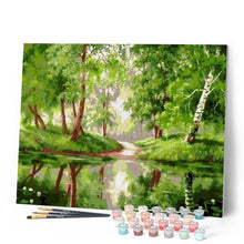 Carica l'immagine nel visualizzatore di Gallery, Dipingere con i numeri - Alberi E Stagno Figured'Art