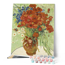 Carica l'immagine nel visualizzatore di Gallery, Dipingere con i numeri - Van Gogh - Margherite e papaveri rossi Figured'Art