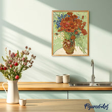 Carica l'immagine nel visualizzatore di Gallery, Dipingere con i numeri - Van Gogh - Margherite e papaveri rossi