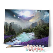 Carica l'immagine nel visualizzatore di Gallery, Dipingere con i numeri - Fiume sotto la luce della luna Figured'Art