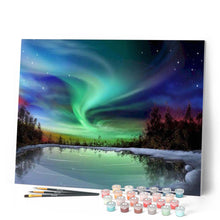 Carica l'immagine nel visualizzatore di Gallery, Dipingere con i numeri - Aurora boreale Figured'Art