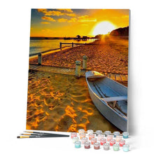 Carica l'immagine nel visualizzatore di Gallery, Dipingere con i numeri - Barca al tramonto Figured'Art