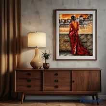 Carica l'immagine nel visualizzatore di Gallery, Dipingere con i numeri - Bella Donna In Abito Rosso