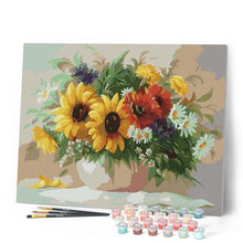 Carica l'immagine nel visualizzatore di Gallery, Dipingere con i numeri - Fiori Colorati In Un Vaso Figured'Art