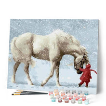 Carica l'immagine nel visualizzatore di Gallery, Dipingere con i numeri - Cavallo Nella Neve Figured'Art