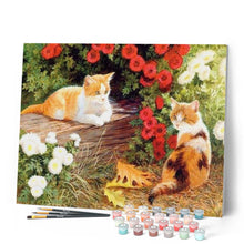 Carica l'immagine nel visualizzatore di Gallery, Dipingere con i numeri - Fiori E Gattini Figured'Art