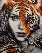 Carica l'immagine nel visualizzatore di Gallery, Dipingere con i numeri - La donna tigre