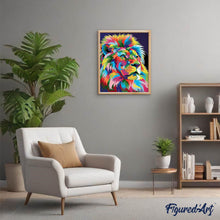 Carica l'immagine nel visualizzatore di Gallery, Dipingere con i numeri - Leone Pop Art 2