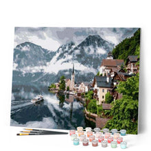 Carica l'immagine nel visualizzatore di Gallery, Dipingere con i numeri - Villaggio E Lago Di Montagna Figured'Art