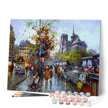 Carica l'immagine nel visualizzatore di Gallery, Dipingere con i numeri - Notre Dame De Paris E Le Librerie Figured'Art