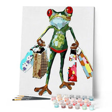 Carica l'immagine nel visualizzatore di Gallery, Dipingere con i numeri - Rana Di Ritorno Dallo Shopping Figured'Art