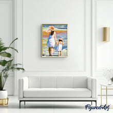 Carica l'immagine nel visualizzatore di Gallery, Dipingere con i numeri - Madre E Figlia In Spiaggia