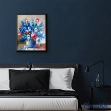 Carica l'immagine nel visualizzatore di Gallery, Dipingere con i numeri - Fiori Blu E Rossi