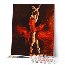 Carica l'immagine nel visualizzatore di Gallery, Dipingere con i numeri - Magica Ballerina Rossa Figured'Art